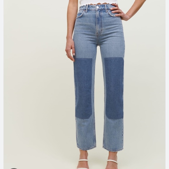 Reformation Denim - REFORMATION CLAYTON PATCH JEANS